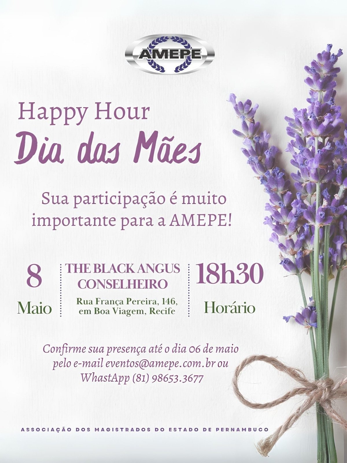 Imagem de Capa - AMEPE promove happy hour para mães associadas no dia 08 de maio
