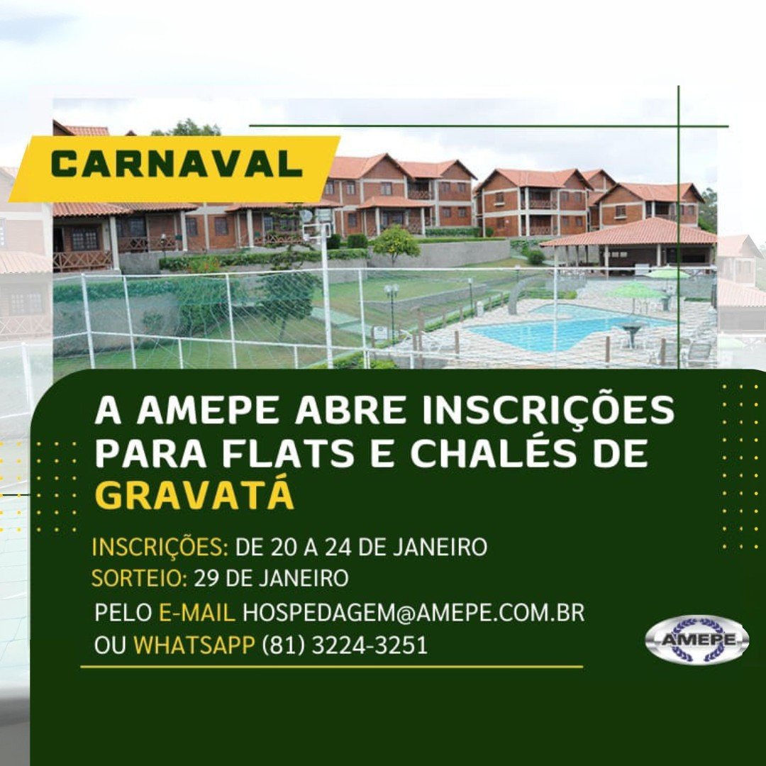 Imagem de Capa - Inscrições para hospedagem em Gravatá durante o Carnaval começam nesta segunda-feira (20)
