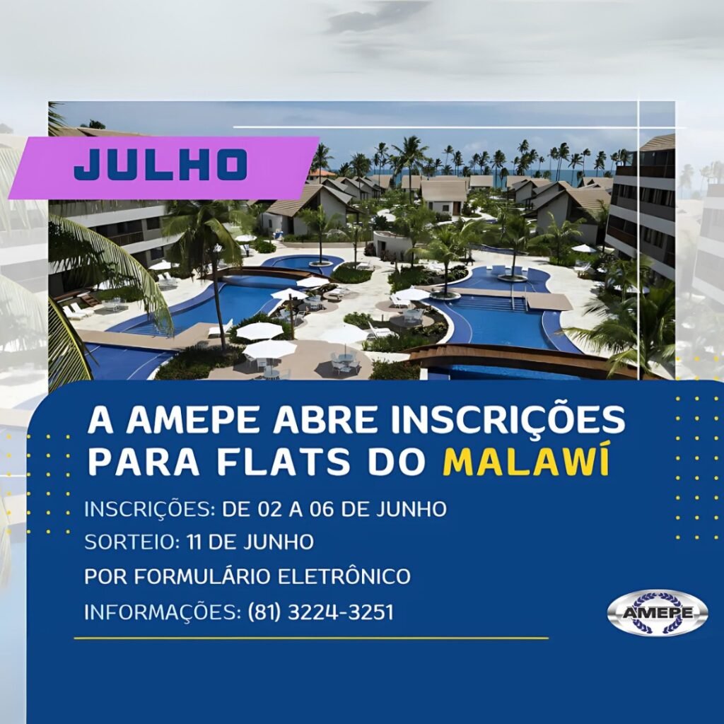 Imagem de Capa - Inscrições para hospedagem nos flats de Muro Alto no mês de JULHO têm início nesta segunda (2)