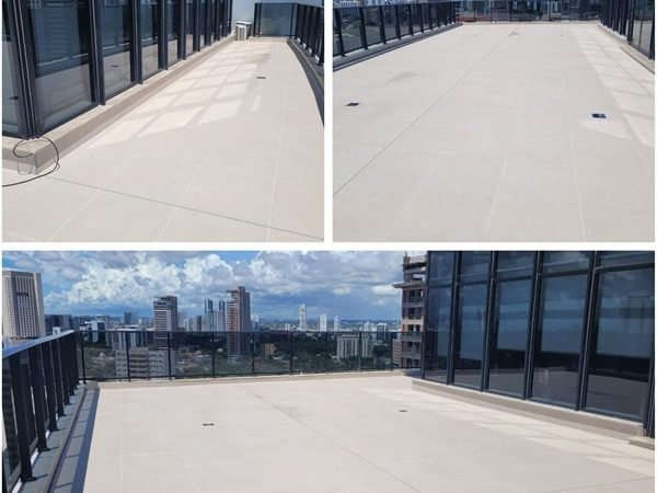 Imagem de capa - Área externa da sede da AMEPE já está com novo piso, eliminando riscos de infiltrações