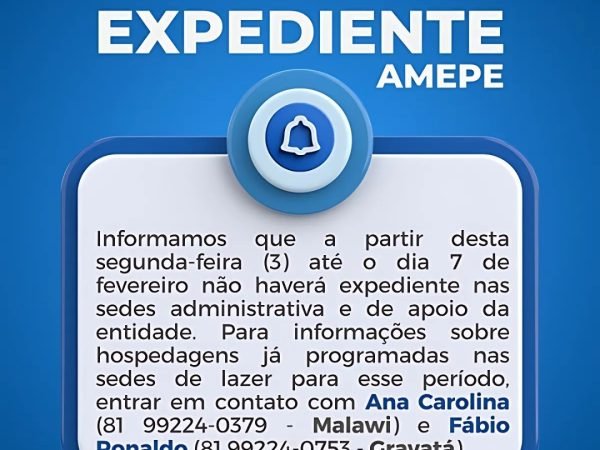 Imagem de capa - Confira o funcionamento da AMEPE durante o Carnaval