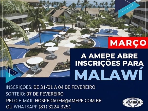 imagem de capa - Inscrições para hospedagem nos flats de Muro Alto no mês de MARÇO começam nesta quarta-feira (31)